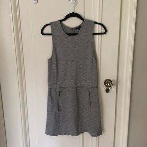 Aritzia Talula Grey Dress Round Neckline Short Sleeve Sleeveless Dress Soft